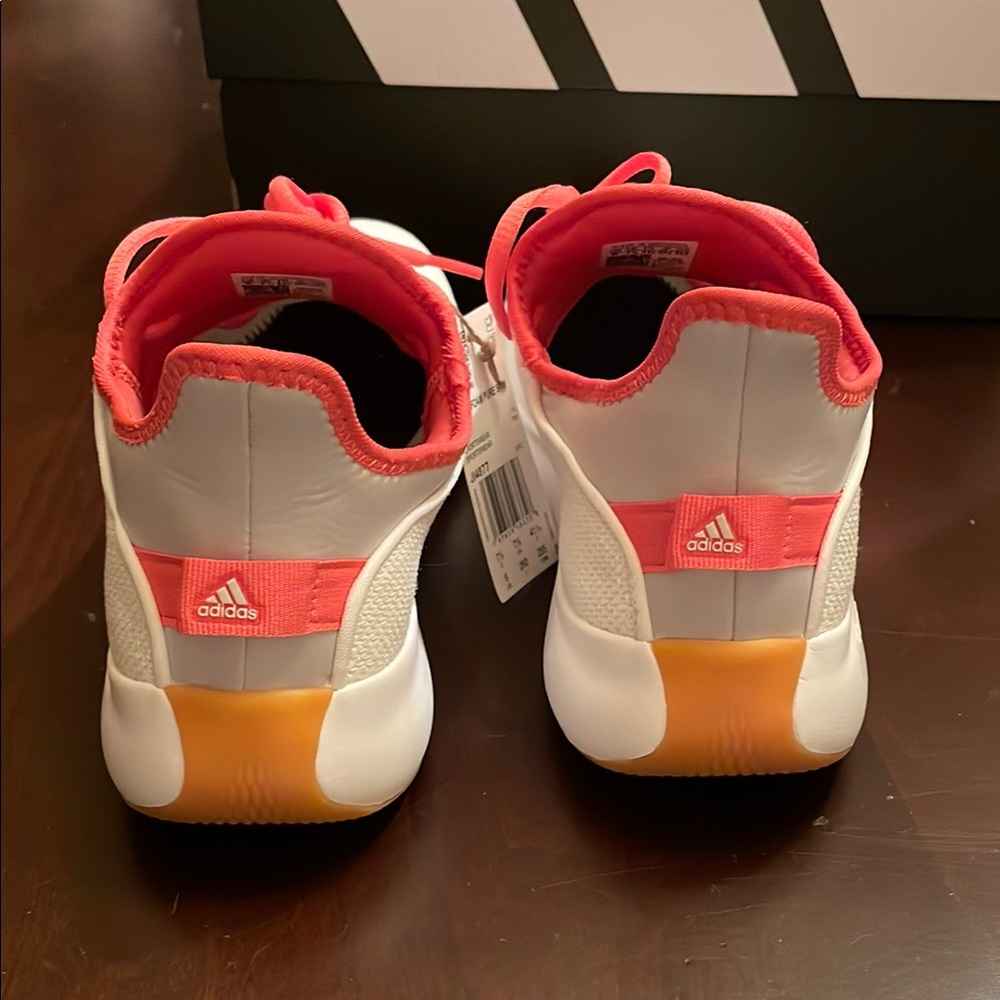 Adidas women White and Scarlet Sneakers - Picture 3 of 5